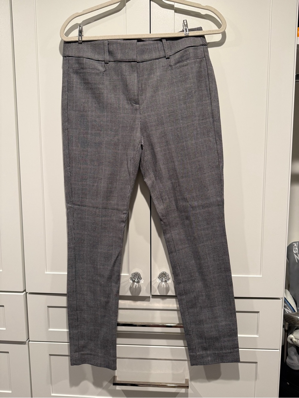 Loft Gray with Purple Plaid Women's Dress Pants
